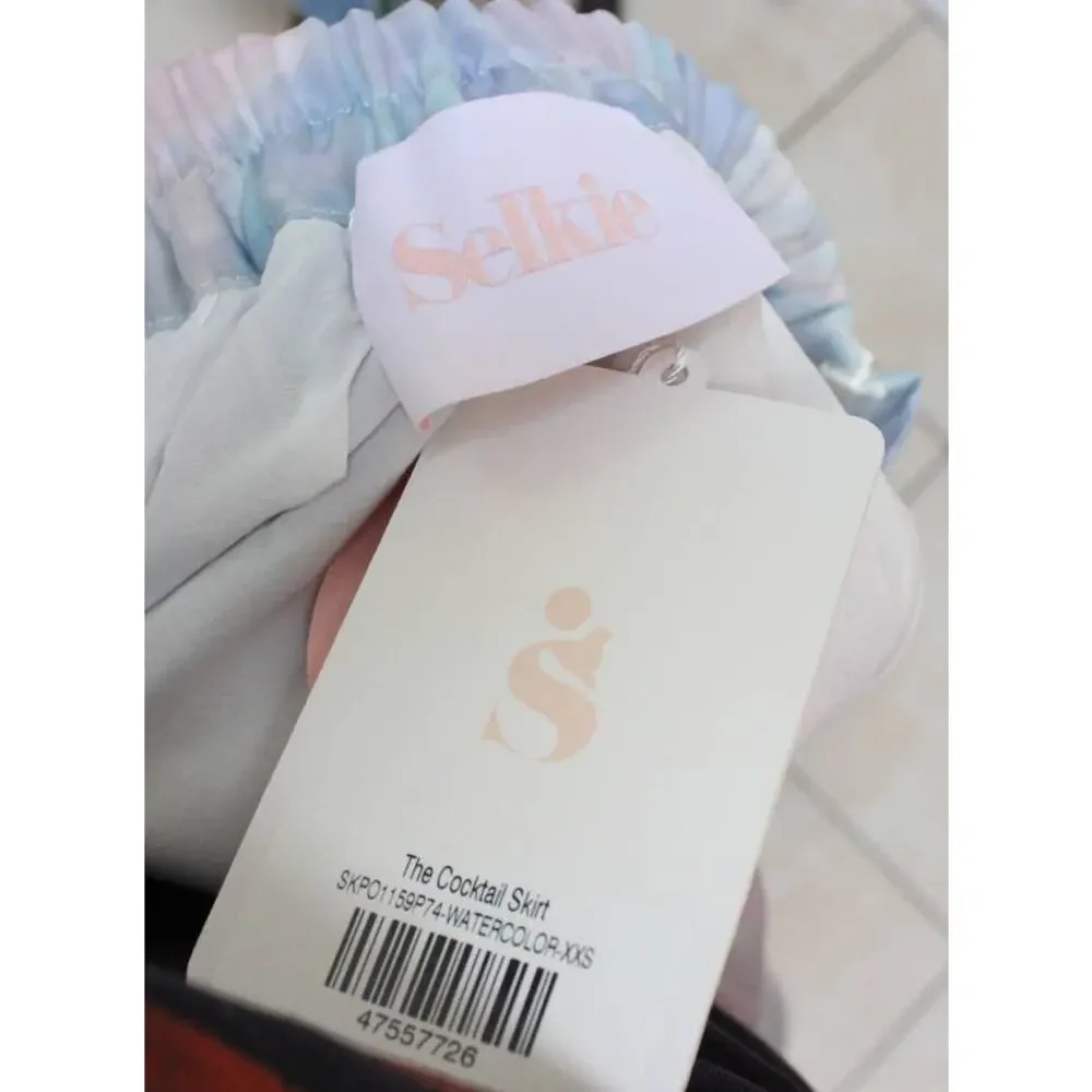 NWT Selkie Cocktail Watercolor Organza Puff Skirt Size XXS
